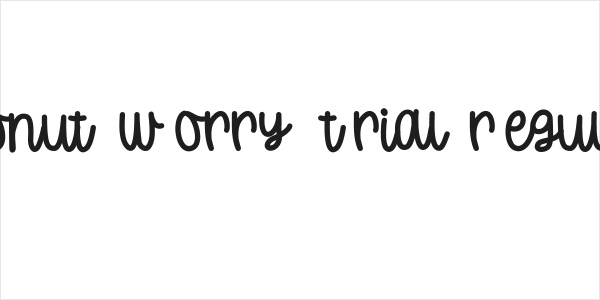 Donut Worry Trial Regular Logo