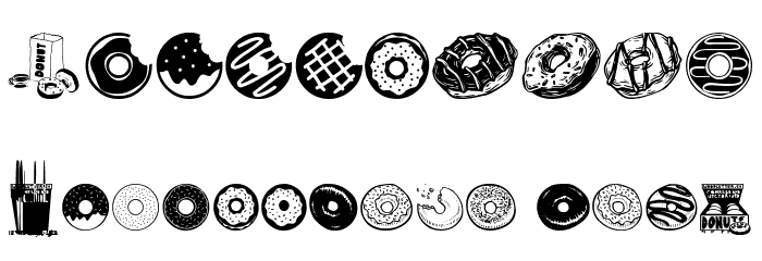 Donuts Icons Font OTHER CHARS
