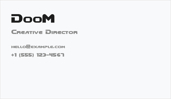 DooM Business Card