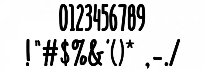 Doodge Schriftart Anderer Schreiben