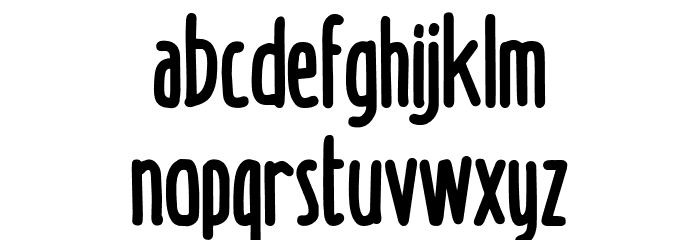 Doodge Schriftart Kleinbuchstaben