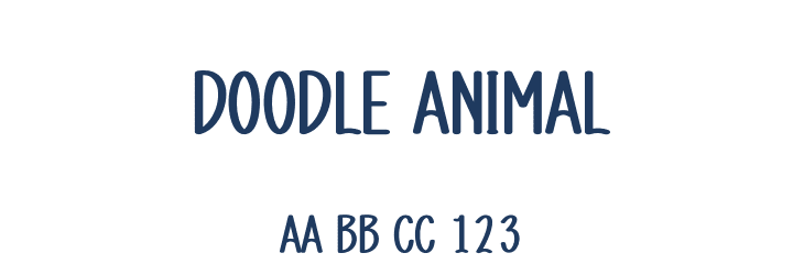 Doodle Animal Font Preview