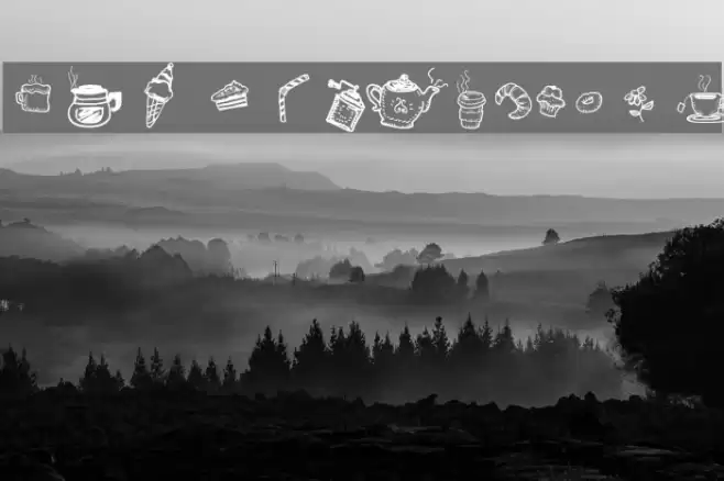 Doodle Coffee Scents Font examples