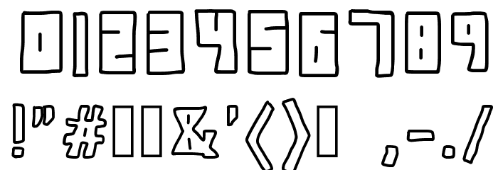 Doodle Digit Font OTHER CHARS