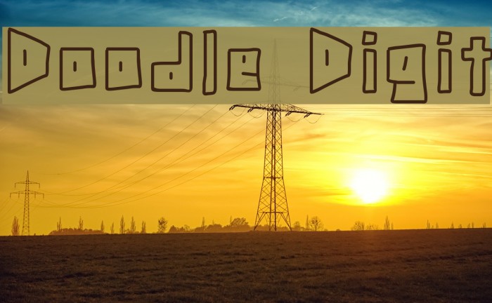 Doodle Digit Font examples