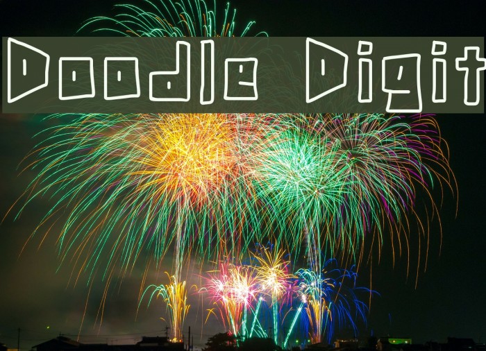 Doodle Digit Font examples