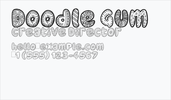 Doodle Gum Business Card