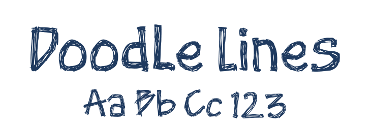 Doodle Lines Font Preview