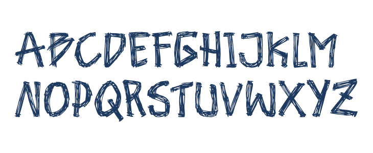Doodle Lines Uppercase