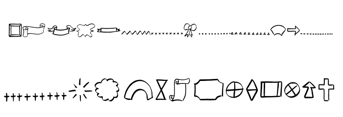 Doodle Shapes Font LOWERCASE