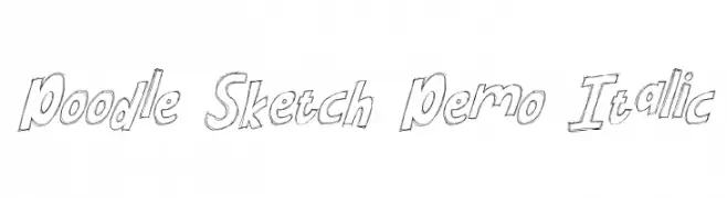 Doodle Sketch Demo Italic  नि: शुल्क फ़ॉन्ट्स डाउनलोड