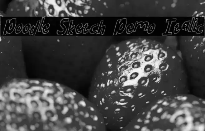 Doodle Sketch Demo Italic Schriftart examples