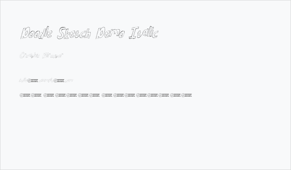 Doodle Sketch Demo Italic Business Card