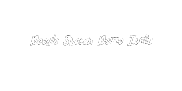 Doodle Sketch Demo Italic Logo