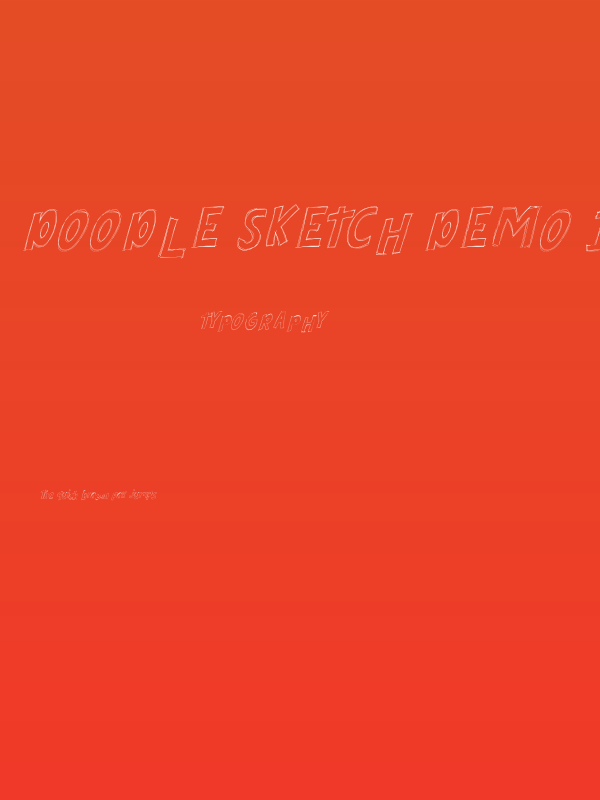 Doodle Sketch Demo Italic Poster