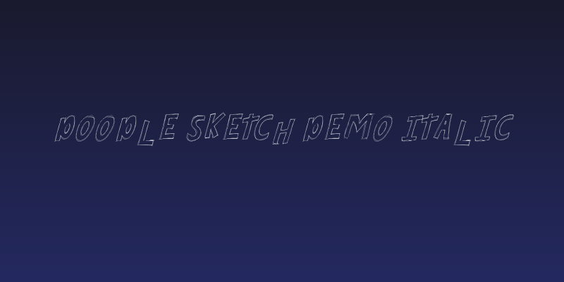Doodle Sketch Demo Italic Social Header