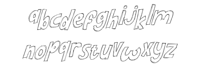 Doodle Sketch Demo Italic Font LOWERCASE