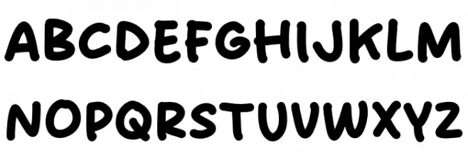 Doodle Touch फ़ॉन्ट अपरकेस