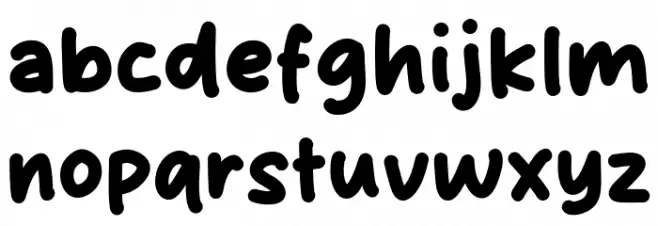 Doodle Touch फ़ॉन्ट लोअरकेस