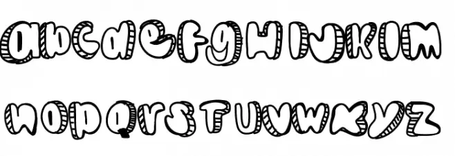 Doodle Шрифта ВЕРХНИЙ