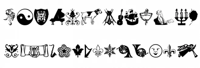 DoodleDingbatsOneSSK Polices MAJUSCULES