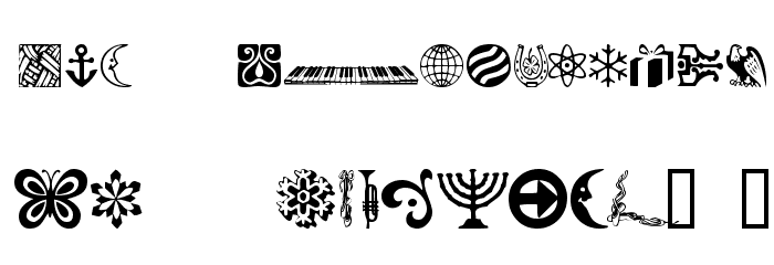 DoodleDingbatsOneSSK Font LOWERCASE