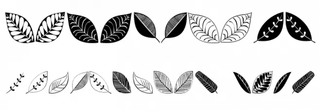 DoodleDings 2 RetroFlowers フォント その他の文字