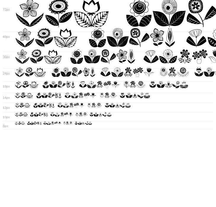 DoodleDings 2 RetroFlowers Waterfall