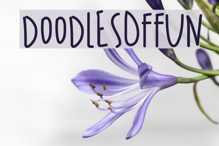 DoodlesOfFun Font examples