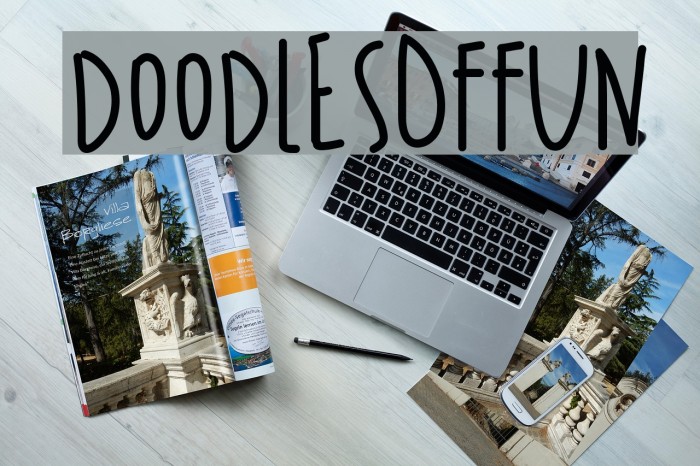 DoodlesOfFun Font examples