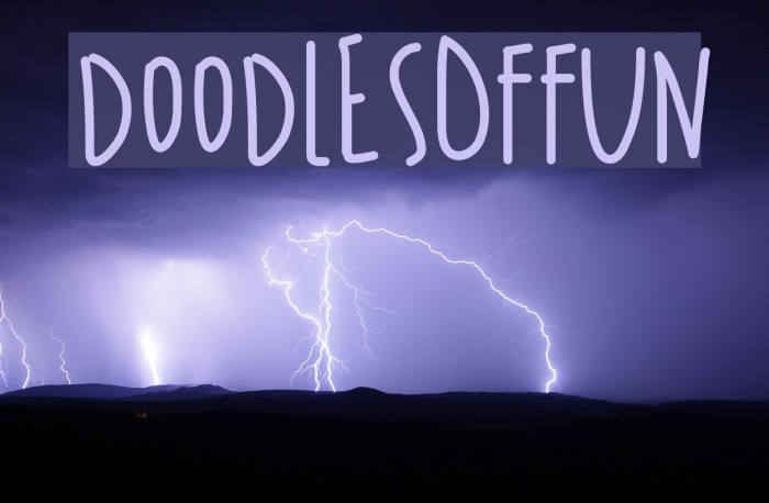 DoodlesOfFun Font examples