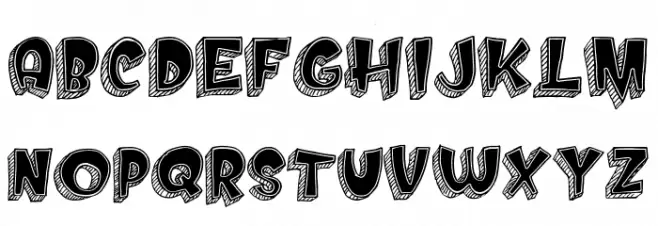 Doodletoon fill Шрифта ВЕРХНИЙ