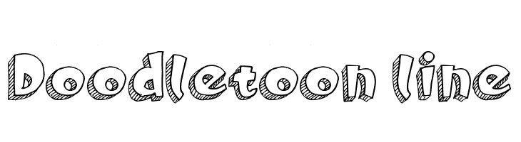 Doodletoon line  Скачать бесплатные шрифты