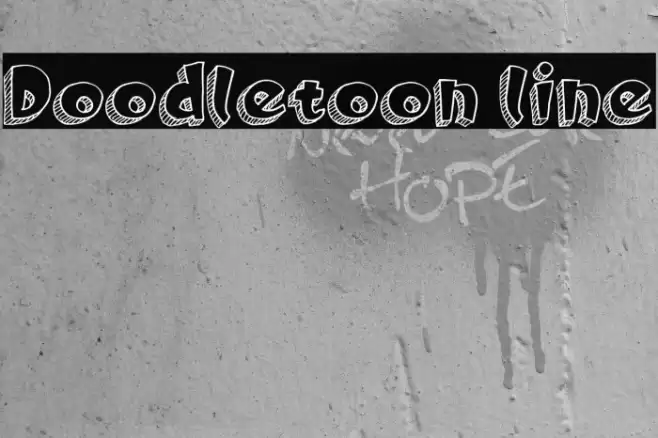 Doodletoon line Font examples