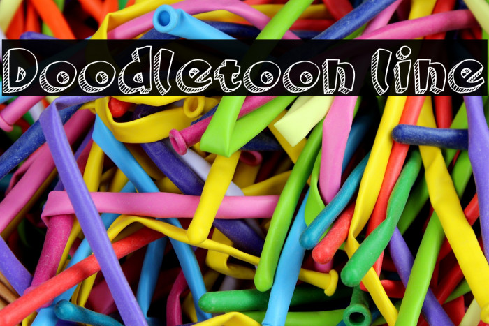 Doodletoon line Font examples