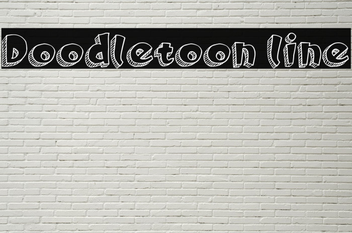 Doodletoon line Font examples