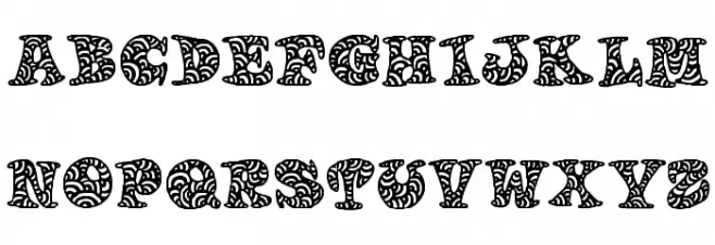 Doodletters Schriftart Groß