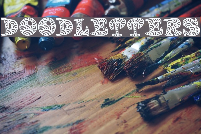 Doodletters Font examples