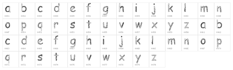 Doodlowers Character Map
