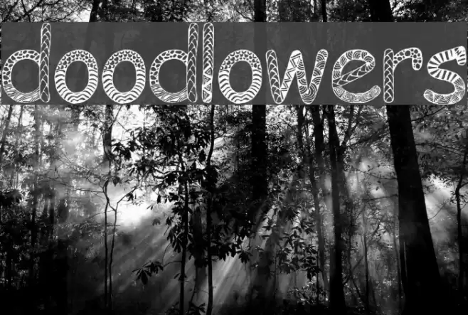 Doodlowers Font examples