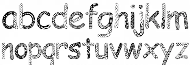 Doodlowers Font LOWERCASE