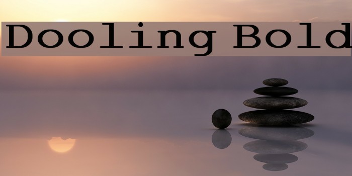 Dooling Bold Font examples