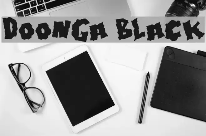 Doonga Black Font examples