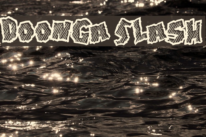 Doonga Slash Font examples