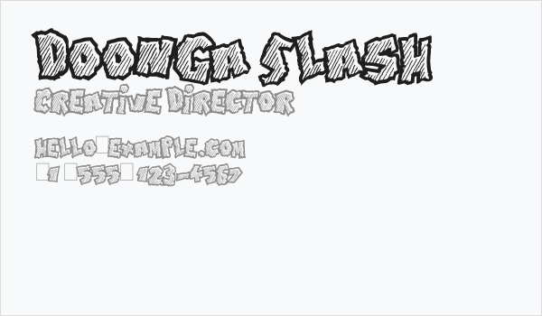 Doonga Slash Business Card