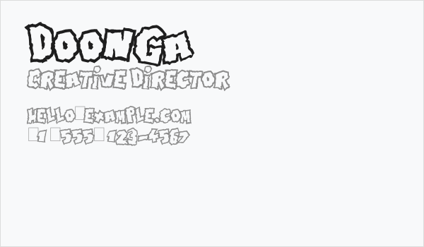 Doonga Business Card