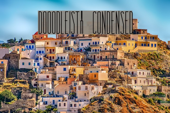 Dooodleista Condensed Font examples