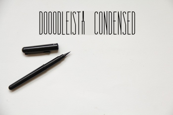 Dooodleista Condensed Font examples