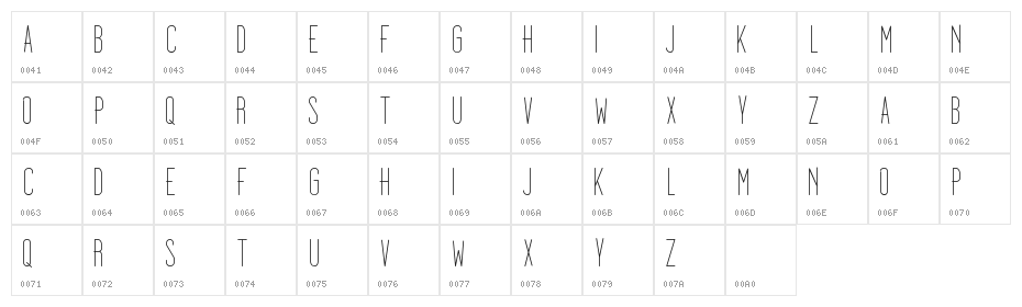 Dooodleista Character Map