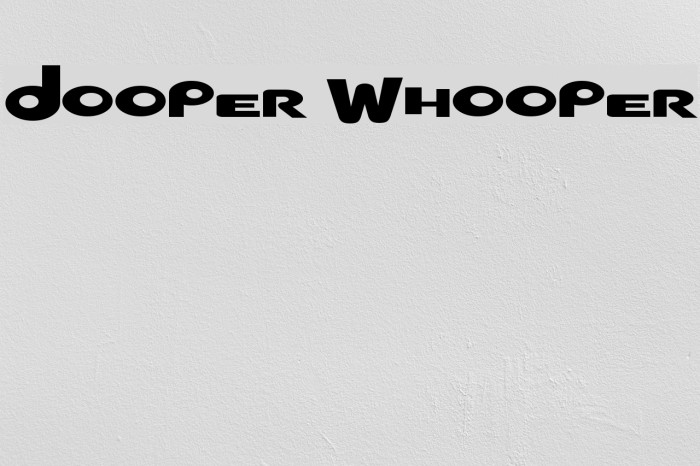 Dooper Whooper Font examples